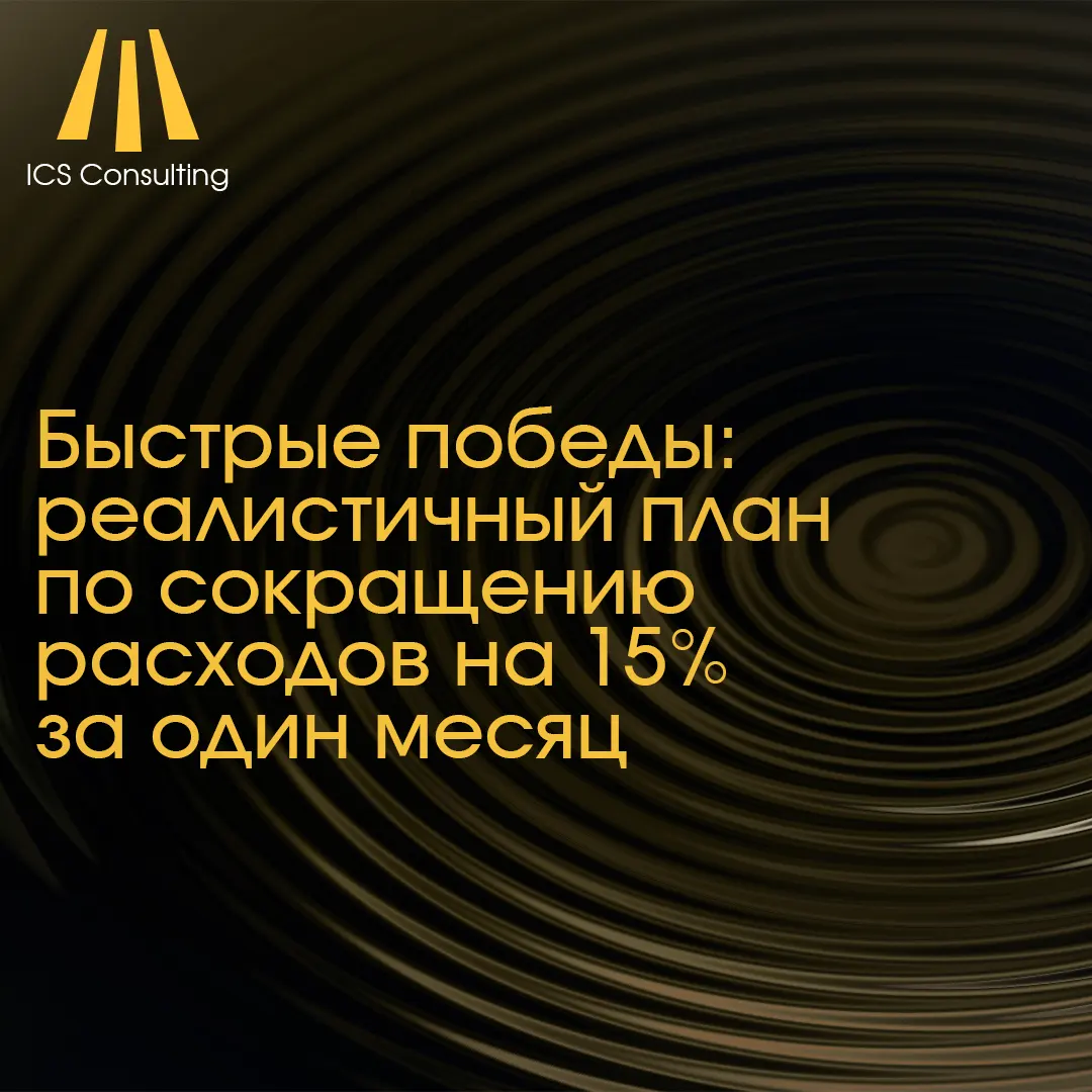Сокращение расходов компании за один месяц